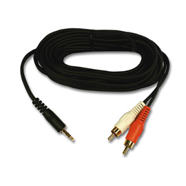 Belkin 3.5mm Jack to 2 Phono Speaker Cables, 5m product photo front M