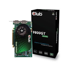 CLUB3D 9800GT Green Edition product photo front M