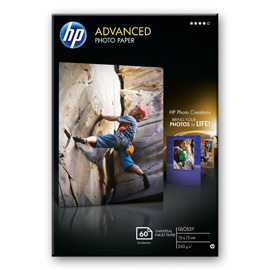 HP Advanced Soft-gloss Photo Paper Glossy Photo Paper-60 sht/10 x 15 cm borderless product photo front M