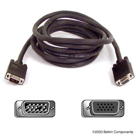 Belkin Pro Series High Integrity VGA/SVGA Monitor Extension Cable >F 7.5m product photo front M