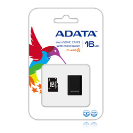 A-DATA microReader Ver.3 + 16GB microSDHC Class 6 product photo front M