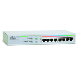 Allied Telesis 8 port 10/100/1000TX Unmanged Switch product photo front M