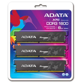 A-DATA XPG Xtreme Series, DDR3, 1600 MHz, CL7, 6GB (2GB x 3) product photo back M