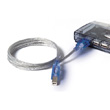 Belkin USB A-B LIGHTED CABLE. USB 2.0 COMPATIBLE. USBA-USBB 1.8M BLUE product photo front S