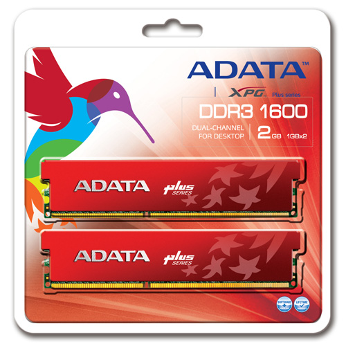 A-DATA XPG Plus Series DDR3 1600 MHz CL8 Dual Channel 4GB (2GBx2) photo du produit back L