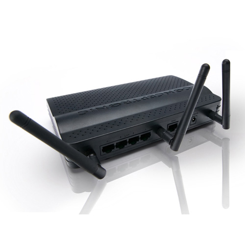 Conceptronic 300Mbps 11n Wireless Gigabit Router & Access Point photo du produit side L
