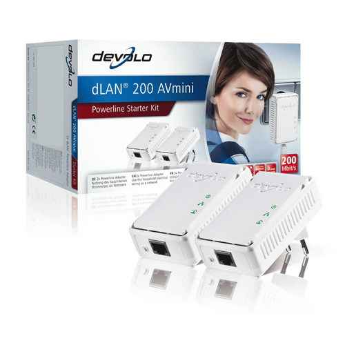 Devolo dLAN 200 AVmini Starter Kit photo du produit side L