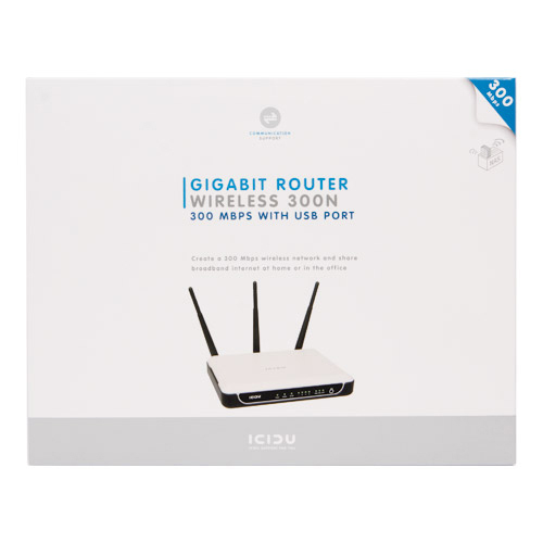 ICIDU Wireless Gigabit Router 300N photo du produit back L