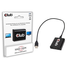 CLUB3D USB2.0 to HDMI Graphics photo du produit front M